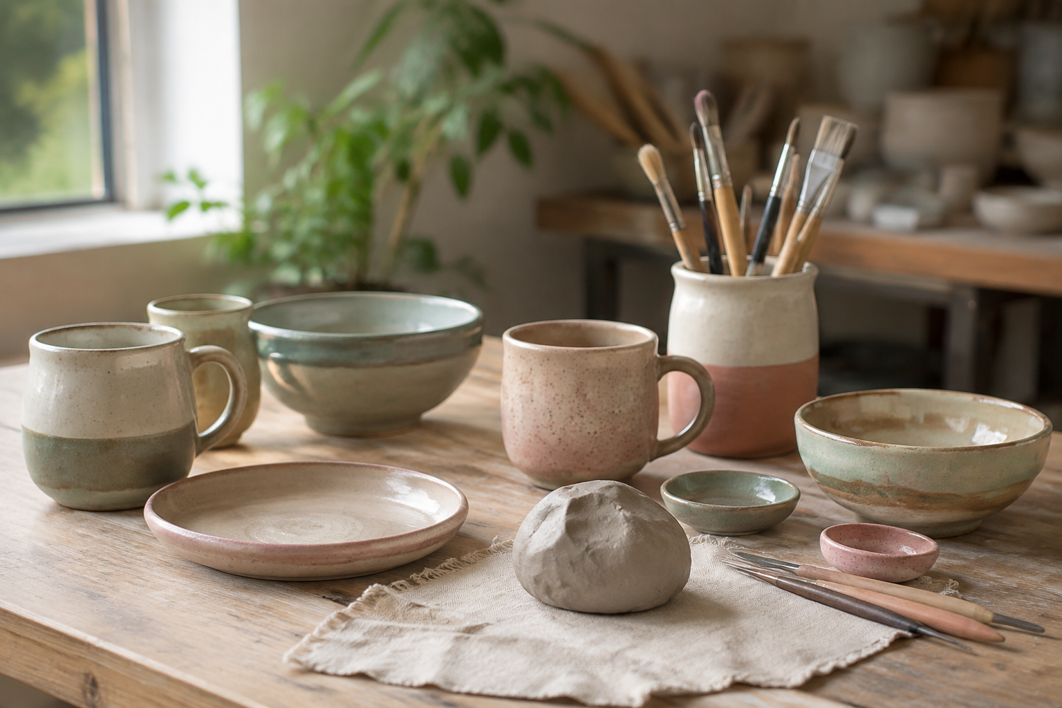 Pottery pieces and workshop inspiration